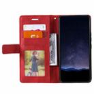 For Motorola Moto G85 Skin Feel Splicing Leather Phone Case(Red) - 3