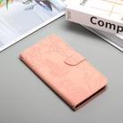 For TCL 60 5G HT03 Skin Feel Butterfly Embossed Flip Leather Phone Case(Pink) - 2