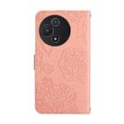 For TCL 60 5G HT03 Skin Feel Butterfly Embossed Flip Leather Phone Case(Pink) - 3