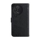 For TCL 60 5G HT03 Skin Feel Butterfly Embossed Flip Leather Phone Case(Black) - 3