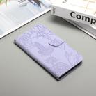 For TCL 60 5G HT03 Skin Feel Butterfly Embossed Flip Leather Phone Case(Purple) - 2