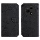 For TCL 60 NxtPaper 4G HT03 Skin Feel Butterfly Embossed Flip Leather Phone Case(Black) - 1