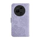 For TCL 60 NxtPaper 4G HT03 Skin Feel Butterfly Embossed Flip Leather Phone Case(Purple) - 3