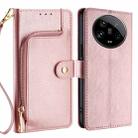 For Xiaomi 14 Ultra 5G Zipper Bag Leather Phone Case(Rose Gold) - 1