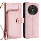 For Xiaomi Redmi A3 4G Zipper Bag Leather Phone Case(Rose Gold) - 1