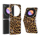 For ZTE nubia Flip ABEEL Three Parts Frosted Transparent Frame Leopard Pattern Phone Case(Leopard Print) - 1