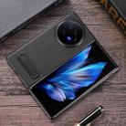 For vivo X Fold3 Pro Litchi Texture PU Phone Case with Holder(Black) - 1