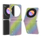 For ZTE nubia Flip ABEEL Three Parts Frosted Transparent Frame Diamond Phone Case(Rainbow) - 1