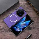 For vivo X Fold3 Pro CD Magsafe Magnetic Cloth Texture Phone Case(Purple) - 1