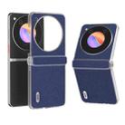 For ZTE nubia Flip ABEEL Three Parts Frosted Transparent Frame Genuine Leather Mino Phone Case(Royal Blue) - 1