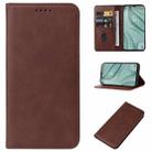 For TCL 40 XE Magnetic Closure Leather Phone Case(Brown) - 1