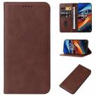 For TCL 50 SE Magnetic Closure Leather Phone Case(Brown) - 1