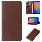 For TCL 403 Magnetic Closure Leather Phone Case(Brown) - 1