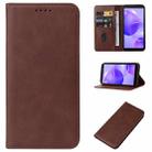 For TCL 502 Magnetic Closure Leather Phone Case(Brown) - 1