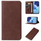 For TCL 405 / 406 / T506D Magnetic Closure Leather Phone Case(Brown) - 1