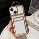 For iPhone 13 Electroplated Clear Card Slot TPU Phone Case(Gold) - 1