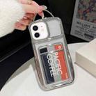 For iPhone 11 Electroplated Clear Card Slot TPU Phone Case(Silver) - 1