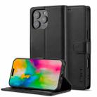 LC.IMEEKE Calf Texture Horizontal Flip Leather Case For iPhone 16 Pro Max(Black) - 1