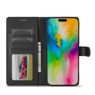 LC.IMEEKE Calf Texture Horizontal Flip Leather Case For iPhone 16 Pro Max(Black) - 3