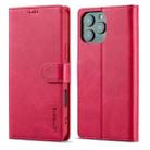 LC.IMEEKE Calf Texture Horizontal Flip Leather Case For iPhone 16 Pro Max(Red) - 2