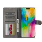 LC.IMEEKE Calf Texture Horizontal Flip Leather Case For iPhone 16 Pro Max(Grey) - 3