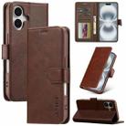LC.IMEEKE Calf Texture Horizontal Flip Leather Case For iPhone 17(Brown) - 1
