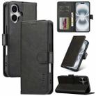 LC.IMEEKE Calf Texture Horizontal Flip Leather Case For iPhone 17(Black) - 1