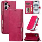 LC.IMEEKE Calf Texture Horizontal Flip Leather Case For iPhone 17(Red) - 1