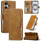 LC.IMEEKE Calf Texture Horizontal Flip Leather Case For iPhone 17(Yellow) - 1