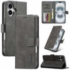 LC.IMEEKE Calf Texture Horizontal Flip Leather Case For iPhone 17(Grey) - 1