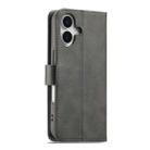 LC.IMEEKE Calf Texture Horizontal Flip Leather Case For iPhone 17(Grey) - 3