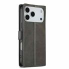 LC.IMEEKE Calf Texture Horizontal Flip Leather Case For iPhone 17 Pro(Grey) - 3