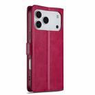 LC.IMEEKE Calf Texture Horizontal Flip Leather Case For iPhone 17 Pro Max(Red) - 3