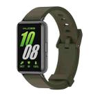 For Samsung Galaxy Fit 3 Mijobs Silicone Watch Band(Khaki Green+Black) - 1