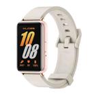 For Samsung Galaxy Fit 3 Mijobs Silicone Watch Band(Grey+Rose Gold) - 1