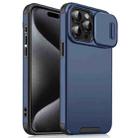 For iPhone 15 Pro Max Sliding Camshield TPU + PC Phone Case(Blue) - 1