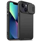 For iPhone 14 / 13 Sliding Camshield TPU + PC Phone Case(Black) - 1