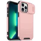 For iPhone 13 Pro Sliding Camshield TPU + PC Phone Case(Pink) - 1