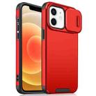 For iPhone 12 / 12 Pro Sliding Camshield TPU + PC Phone Case(Red) - 1