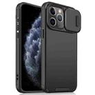 For iPhone 11 Pro Max Sliding Camshield TPU + PC Phone Case(Black) - 1