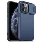 For iPhone 11 Pro Max Sliding Camshield TPU + PC Phone Case(Blue) - 1