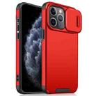 For iPhone 11 Pro Sliding Camshield TPU + PC Phone Case(Red) - 1