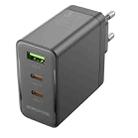 BOROFONE BN12 PD65W Type-C + QC3.0 USB + Dual Type-C Charger, EU Plug(Black) - 1