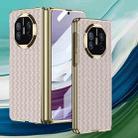 For Huawei Mate X5 GKK Leather Ultra-thin Electroplating Woven Texture Shockproof Phone Case(White) - 1