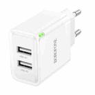 BOROFONE BN15 Dual USB Charger, EU Plug(White) - 1