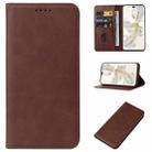 For Honor 100 Pro Magnetic Closure Leather Phone Case(Brown) - 1