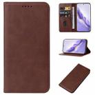 For Honor Magic6 Magnetic Closure Leather Phone Case(Brown) - 1