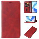 For Honor X7b Magnetic Closure Leather Phone Case(Red) - 1