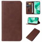 For Honor X8b Magnetic Closure Leather Phone Case(Brown) - 1