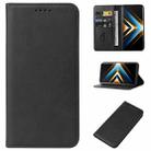 For Honor X50 GT Magnetic Closure Leather Phone Case(Black) - 1